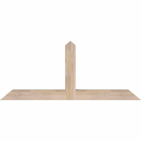 Ekena Millwork Portland Smooth Timber Gable Bracket, Douglas Fir, 48"W x 20"H x 3 1/2"D x 3 1/2"F, 10/12 Pitch GBW048X20X0404POR00SDF